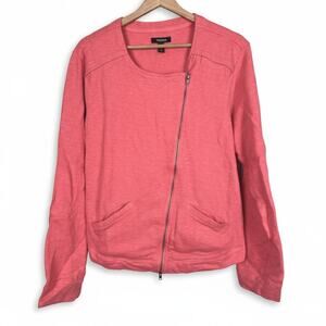 Torrid Womens 1X Moto Athleisure Asymmetrical Full Zip Knit Sweatshirt‎ Jacket